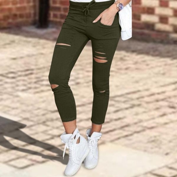 women's pants & capris solid color high waist pencil ripped skinny leggings elastic for women trousers pantalones de lápiz, Black;white
women's pants & capris solid color high waist pencil ripped skinny leggings elastic for women trousers pantalones de lápiz, Black;white