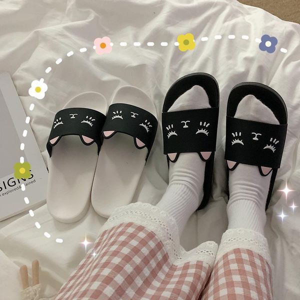 slippers cartoon cute cat women summer indoor home non-slip woman durable soft bottom flats bathroom sweet comfortable, Black
slippers cartoon cute cat women summer indoor home non-slip woman durable soft bottom flats bathroom sweet comfortable, Black
