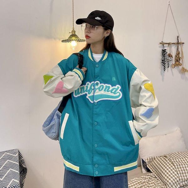 women's jackets printed bomber jacket men and women coat spring american vintage korean high street hip-hop trend embroidered baseball, Black;brown
women's jackets printed bomber jacket men and women coat spring american vintage korean high street hip-hop trend embroidered baseball, Black;brown
