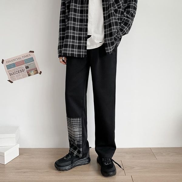 spring plaid suit pants men's korean fashion loose straight business casual suit pants men streetwear drape ankle-length, Black
spring plaid suit pants men's korean fashion loose straight business casual suit pants men streetwear drape ankle-length, Black