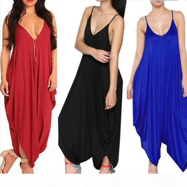 2016 summer womens harem romper jumpsuit coveralls playsuit with spaghetti strap and deep v neck women clothing backless loose jumpsuit, Black;white
2016 summer womens harem romper jumpsuit coveralls playsuit with spaghetti strap and deep v neck women clothing backless loose jumpsuit, Black;white