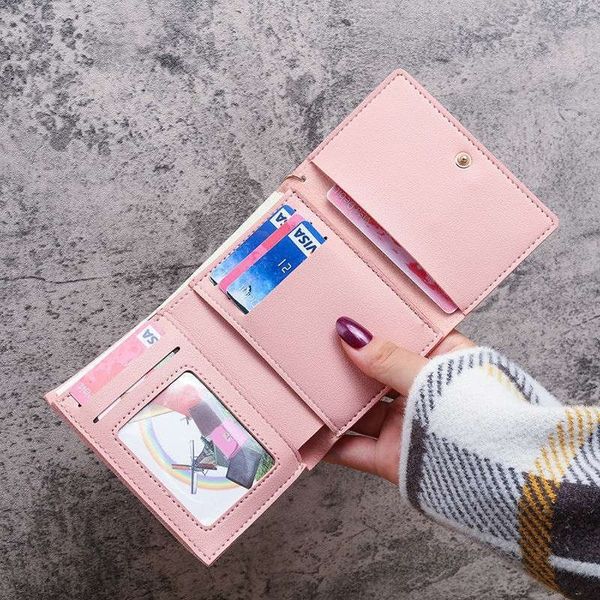new korean version lovely three fold small zero wallet mini folding card bag multi-function wallet, Red;black
new korean version lovely three fold small zero wallet mini folding card bag multi-function wallet, Red;black