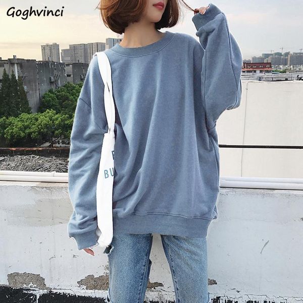 women's hoodies & sweatshirts no hat solid drop-shoulder cotton liner various color fashion loose harajuku korean style all-match simpl, Black
women's hoodies & sweatshirts no hat solid drop-shoulder cotton liner various color fashion loose harajuku korean style all-match simpl, Black