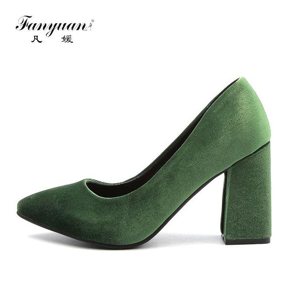 dress shoes fanyuan office women concise pointed toe high heel pumps ladies flock chunky party green big size 33-43, Black
dress shoes fanyuan office women concise pointed toe high heel pumps ladies flock chunky party green big size 33-43, Black
