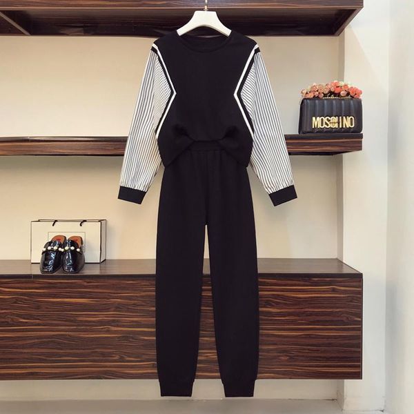 women's two piece pants plus size 2021 women striped sweatshirt tracksuits female suit pullovers and lounge sets casual outwear, White
women's two piece pants plus size 2021 women striped sweatshirt tracksuits female suit pullovers and lounge sets casual outwear, White