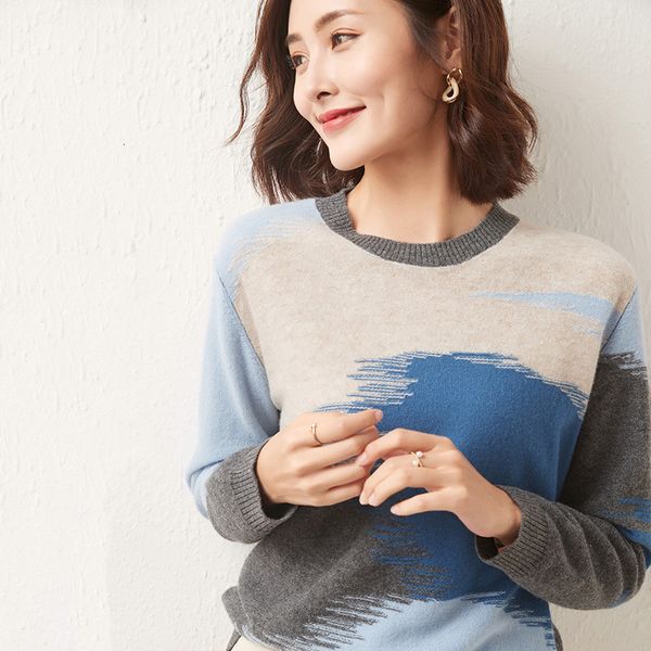 women's sweaters autumn 2021 korean fashion slim wool female o-neck pullovers ink painting jacquard clothing, White;black
women's sweaters autumn 2021 korean fashion slim wool female o-neck pullovers ink painting jacquard clothing, White;black