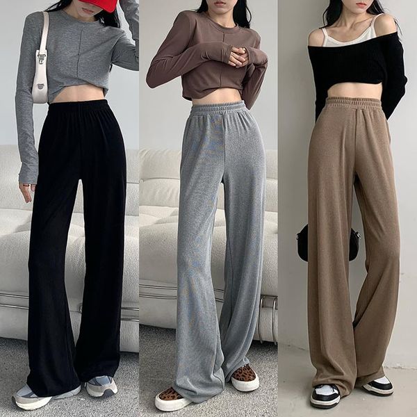 women's pants & capris korean style loose long high waist slim solid color streetwear casual straight wide leg autumn trousers women, Black;white
women's pants & capris korean style loose long high waist slim solid color streetwear casual straight wide leg autumn trousers women, Black;white