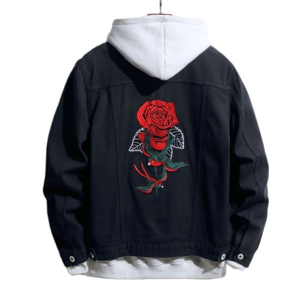 men's jackets denim jacket men fashion embroidery floral mens jean coat trun down collar casual clothing motorcycle, Black;brown
men's jackets denim jacket men fashion embroidery floral mens jean coat trun down collar casual clothing motorcycle, Black;brown