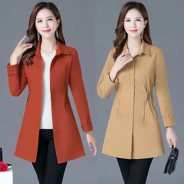 designer coat middle-aged 2020 windbreaker new old dress spring mother and autumn women's mid long foreign style e, Black
designer coat middle-aged 2020 windbreaker new old dress spring mother and autumn women's mid long foreign style e, Black