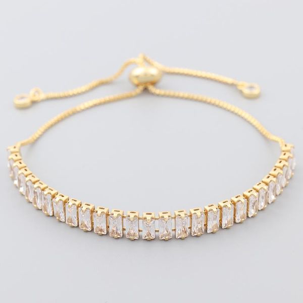 link, chain 2021 luxury adjustable bracelets for girls gift rainbow zircon rose gold color women's bracelet jewelry lovers, Black
link, chain 2021 luxury adjustable bracelets for girls gift rainbow zircon rose gold color women's bracelet jewelry lovers, Black