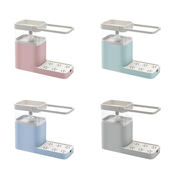 liquid soap dispenser multifunctional detergent pressing kitchen sink cloth sponge storage rack
liquid soap dispenser multifunctional detergent pressing kitchen sink cloth sponge storage rack