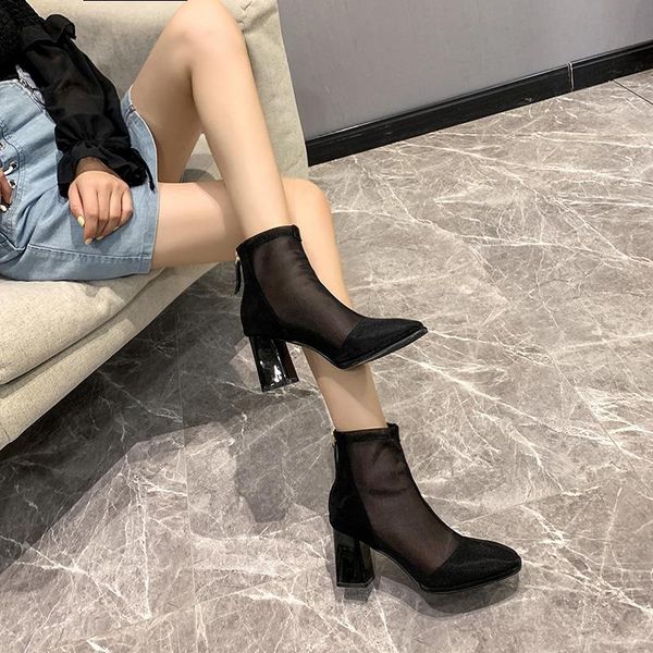 boots spring and summer korean style wild thick-heeled ladies square toe high-heeled breathable net women shoe, Black
boots spring and summer korean style wild thick-heeled ladies square toe high-heeled breathable net women shoe, Black