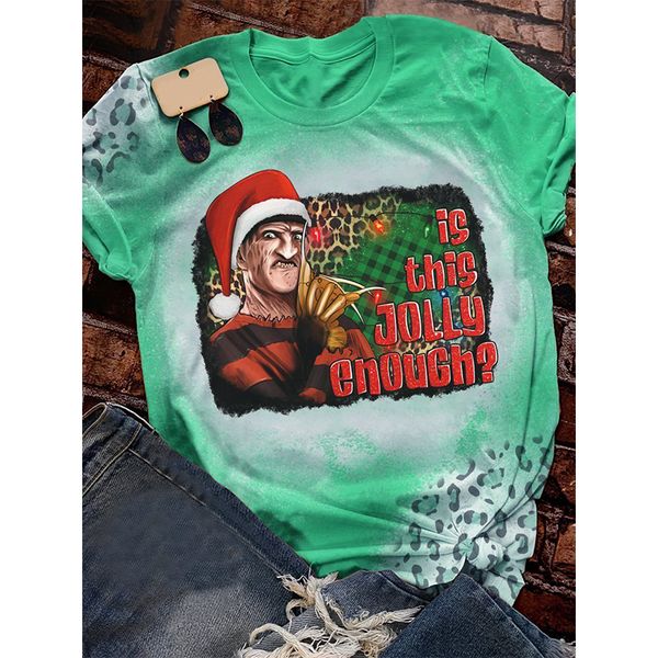 summer ladies t-shirts christmas clown print round neck street casual home furnishings loose short sleeves comfortable, White
summer ladies t-shirts christmas clown print round neck street casual home furnishings loose short sleeves comfortable, White