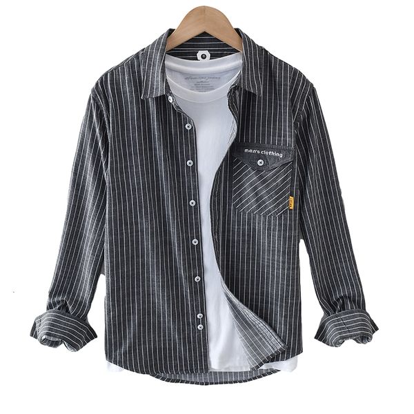 2021 new long sleeves for casual man striped vintage cotton sheer turn-down male collar unique breasted 4yke, White
2021 new long sleeves for casual man striped vintage cotton sheer turn-down male collar unique breasted 4yke, White