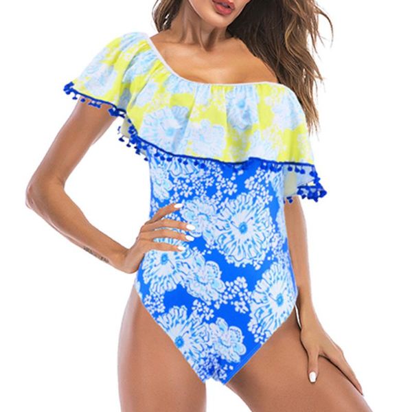 one-piece suits 2021 summer ruffle one shoulder swimwear women piece swimsuit pad patchwork swim suit beachwear maillot de bain femme
one-piece suits 2021 summer ruffle one shoulder swimwear women piece swimsuit pad patchwork swim suit beachwear maillot de bain femme