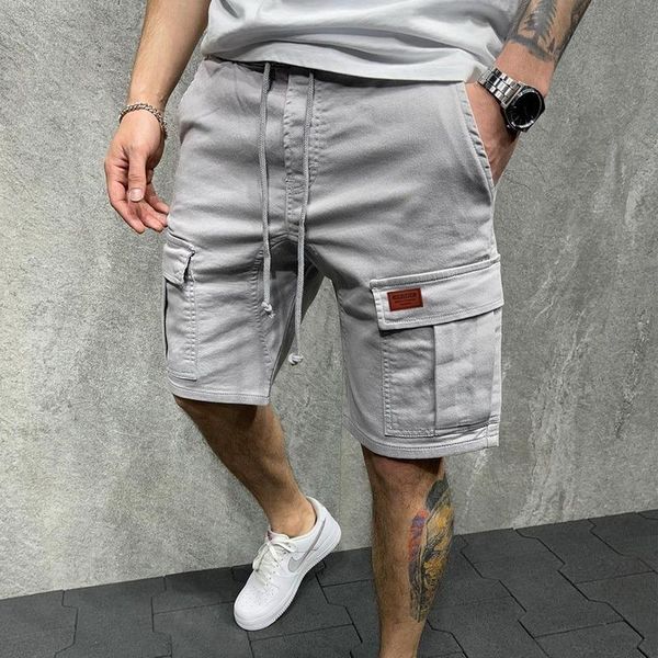 men's shorts summer combat-cargo 2021 men elastic drawstring trunk fitness work casual breathable gym masculina clothing, White;black
men's shorts summer combat-cargo 2021 men elastic drawstring trunk fitness work casual breathable gym masculina clothing, White;black