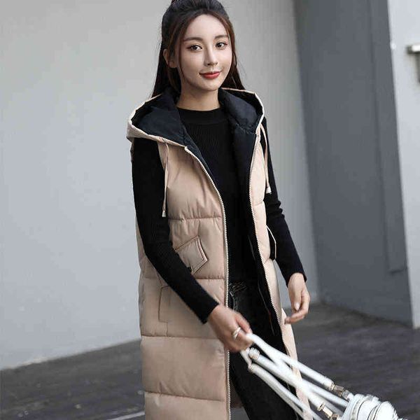 padded long vest women waistcoats tank contrast color pockets sleeveless warm cotton lining hooded outerwear clothing spring 211130, Black;white
padded long vest women waistcoats tank contrast color pockets sleeveless warm cotton lining hooded outerwear clothing spring 211130, Black;white
