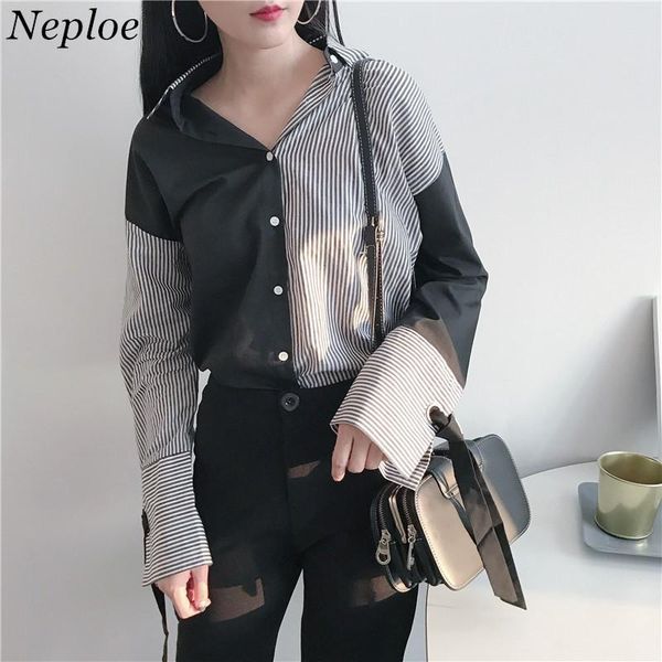 women's blouses & shirts neploe vintage striped patchwork women blouse spring fashion lace up casual loose bf style female blusas 66943, White
women's blouses & shirts neploe vintage striped patchwork women blouse spring fashion lace up casual loose bf style female blusas 66943, White