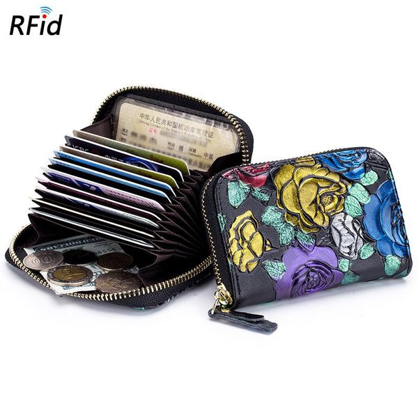 card holders flower painting hand made women leather holder rfid id case wallet ladies cardholder coin bag purse, Brown;gray
card holders flower painting hand made women leather holder rfid id case wallet ladies cardholder coin bag purse, Brown;gray