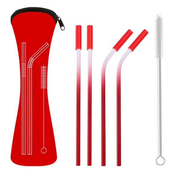 drinking straws 4 pcs metal reusable 304 stainless steel straight bent straw with case cleaning brush set party bar accessories
drinking straws 4 pcs metal reusable 304 stainless steel straight bent straw with case cleaning brush set party bar accessories