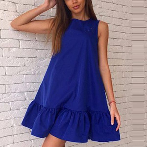 40 ruffles casual loose womens dress o neck solid color vest sleeveless soft pleat gothic mini vestidos mujer verano, Black;gray
40 ruffles casual loose womens dress o neck solid color vest sleeveless soft pleat gothic mini vestidos mujer verano, Black;gray