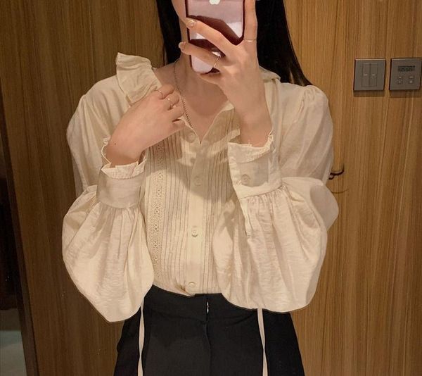 women's blouses & shirts embroidery lace transparent womens summer femme casual women shirt long sleeve girls blouse blusas, White
women's blouses & shirts embroidery lace transparent womens summer femme casual women shirt long sleeve girls blouse blusas, White