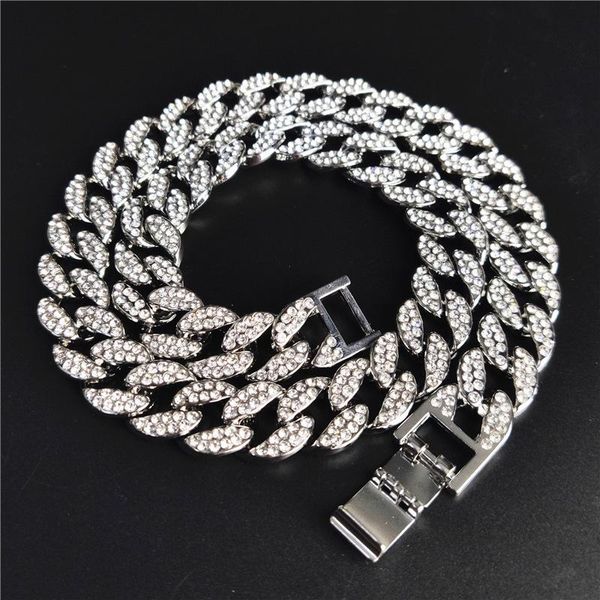 chains men/women hip hop iced out bling necklaces 15mm width miami cuban chain necklace fashion chokers hiphop jewelry gifts, Silver
chains men/women hip hop iced out bling necklaces 15mm width miami cuban chain necklace fashion chokers hiphop jewelry gifts, Silver