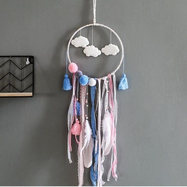 decorative objects & figurines girl style beautiful handmade cloud feather dream catcher with string light innovative home bedside wall hang
decorative objects & figurines girl style beautiful handmade cloud feather dream catcher with string light innovative home bedside wall hang