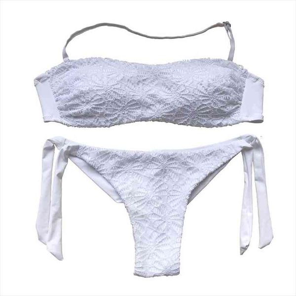 lace bikini set women swimsuit biquini for girl lacy swimwear bandeau string bottom female bathing suits, White;black
lace bikini set women swimsuit biquini for girl lacy swimwear bandeau string bottom female bathing suits, White;black