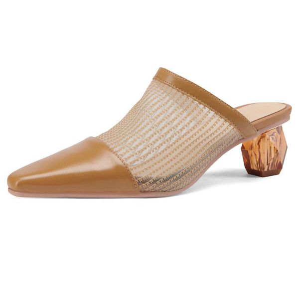 slippers fashion genuine leather summer women mules shoes luxury lace block heels sandals 2021 white party lady slides, Black
slippers fashion genuine leather summer women mules shoes luxury lace block heels sandals 2021 white party lady slides, Black