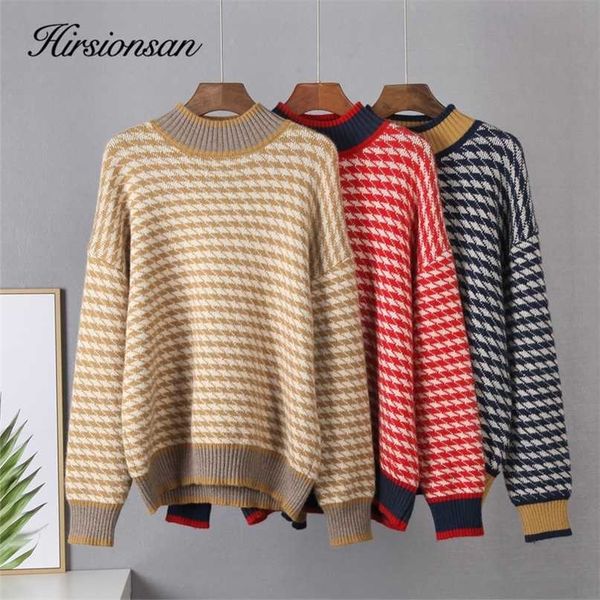 hirsionsan houndstooth knitted cashmere sweater winter loose ladies pullovers warm casual knitwear jumper 211011, White;black
hirsionsan houndstooth knitted cashmere sweater winter loose ladies pullovers warm casual knitwear jumper 211011, White;black