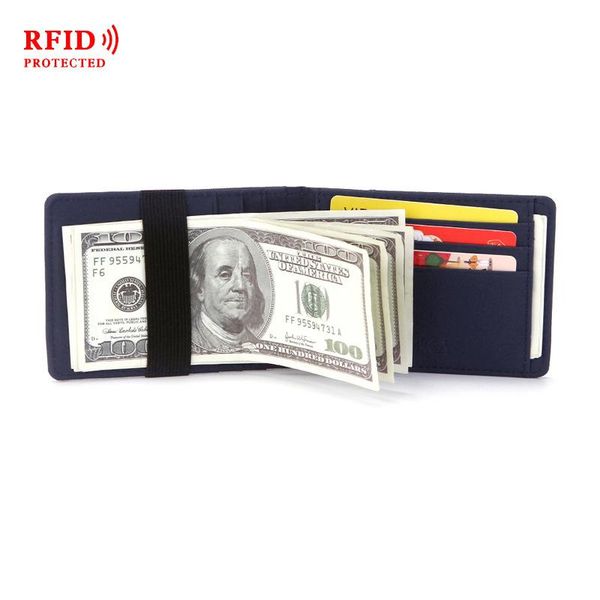 card holders bag rfid cross pu cover men's wallet korean creative elastic band dollar clip, Brown;gray
card holders bag rfid cross pu cover men's wallet korean creative elastic band dollar clip, Brown;gray