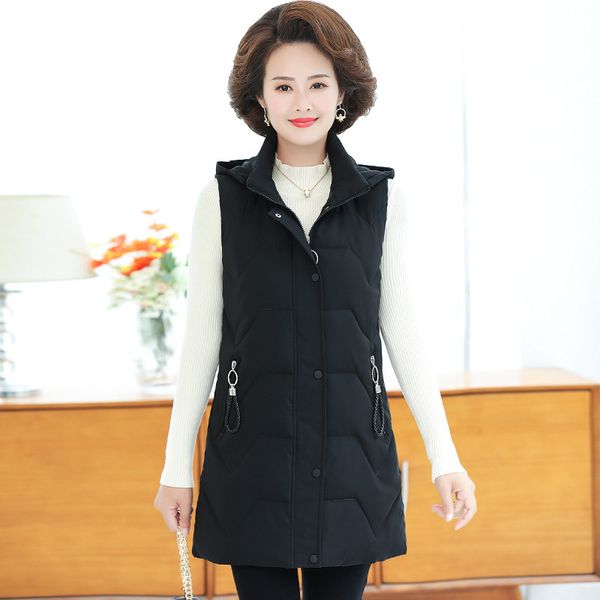 vests autumn winter down women's medium and long 2021 korean thin vt cotton et, Black;white
vests autumn winter down women's medium and long 2021 korean thin vt cotton et, Black;white