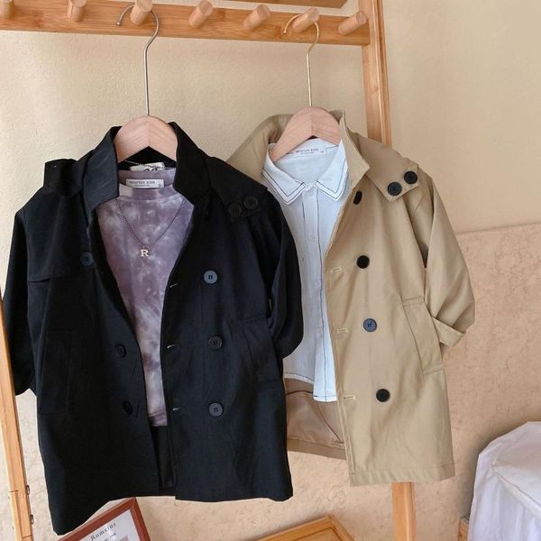 coat children's windbreaker 2021 spring boys and girls mid-length hooded baby double-breasted jacket coats, Blue;gray
coat children's windbreaker 2021 spring boys and girls mid-length hooded baby double-breasted jacket coats, Blue;gray