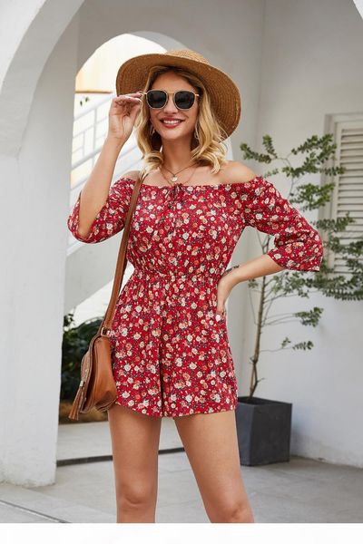 women floral print playsuit collar drawstring off-shoulder half sleeve jumpsuits rompers summer bohemian beach holiday boho romper overalls, Black;white
women floral print playsuit collar drawstring off-shoulder half sleeve jumpsuits rompers summer bohemian beach holiday boho romper overalls, Black;white
