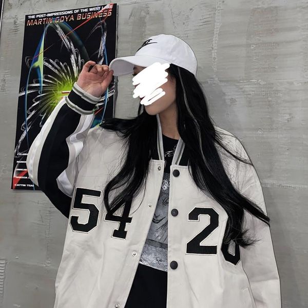 loose fit baseball jacket for ladies streetwear korean harajuku fashion womens fall clothing letter embroidery windbreaker coats, Black;brown
loose fit baseball jacket for ladies streetwear korean harajuku fashion womens fall clothing letter embroidery windbreaker coats, Black;brown