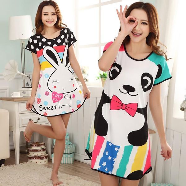 summer nightgowns o-neck cute cartoon women's sleepwear nightwear sleep nightdress home dress fashion, Black;red
summer nightgowns o-neck cute cartoon women's sleepwear nightwear sleep nightdress home dress fashion, Black;red