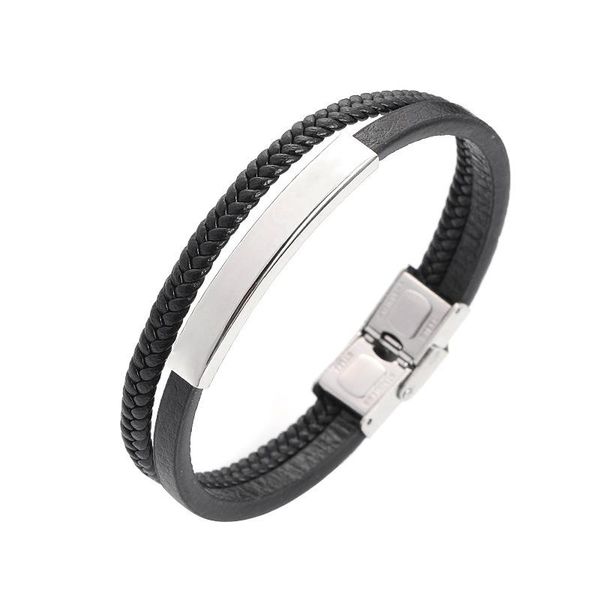 charm bracelets double leather rope bracelet men's stainless steel handmade button gift jewelry simple and elegant temperament grade fa, Golden;silver
charm bracelets double leather rope bracelet men's stainless steel handmade button gift jewelry simple and elegant temperament grade fa, Golden;silver
