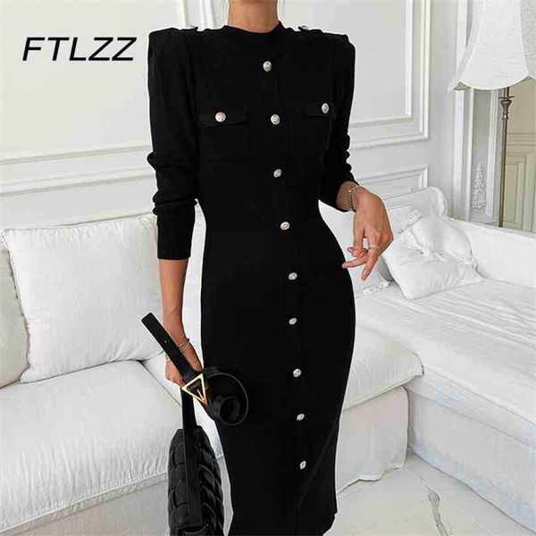 retro women black dress fashion spring autumn sweater bodycon es ladies long sleeve single breasted knit midi vestido 210525, Black;gray
retro women black dress fashion spring autumn sweater bodycon es ladies long sleeve single breasted knit midi vestido 210525, Black;gray