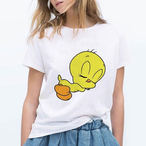 new women t-shirts funny vogue harajuku aesthetic funny t shirts women looney tunes tweety bird camisas mujer korean clothes, White
new women t-shirts funny vogue harajuku aesthetic funny t shirts women looney tunes tweety bird camisas mujer korean clothes, White
