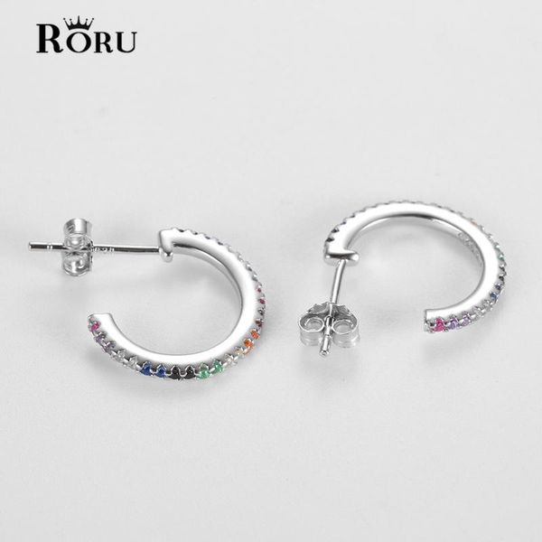 hoop & huggie roru s925 sterling silver rainbow colors small circle earrings for women birthday simple noble fine jewelry gift 2021, Golden;silver
hoop & huggie roru s925 sterling silver rainbow colors small circle earrings for women birthday simple noble fine jewelry gift 2021, Golden;silver