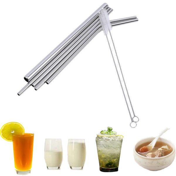 drinking straws combination bag set reusable straw 304 stainless steel metal with cleaner brush
drinking straws combination bag set reusable straw 304 stainless steel metal with cleaner brush