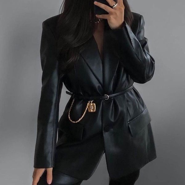 women's leather & faux 2021 arrival winter jacket stitching fur collar cuff coat belt slim elegant warm thick overcoat female, Black
women's leather & faux 2021 arrival winter jacket stitching fur collar cuff coat belt slim elegant warm thick overcoat female, Black