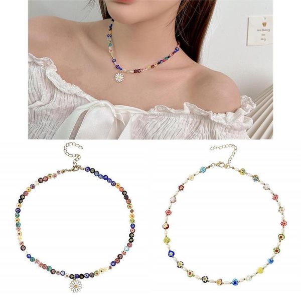 chokers y2k trendy daisy glass beaded choker necklace for women bohemian colorful handmade short pearl jewelry, Golden;silver
chokers y2k trendy daisy glass beaded choker necklace for women bohemian colorful handmade short pearl jewelry, Golden;silver