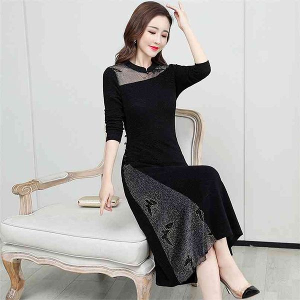 vintage black patchwork lace midi dress women elegant bodycon party vestidos spring autumn casual 3xl plus size 210528, Black;gray
vintage black patchwork lace midi dress women elegant bodycon party vestidos spring autumn casual 3xl plus size 210528, Black;gray