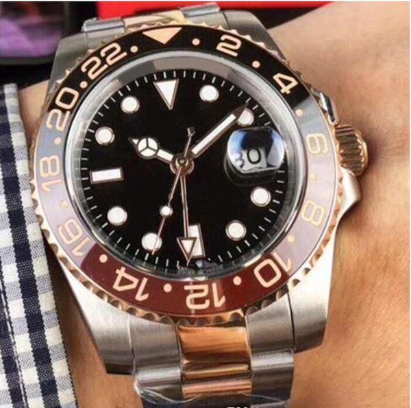 fashion new watch ceramic bezel stainless steel strap cerachrom black - brown bezel40mm automatic rose gold men watches, Slivery;brown
fashion new watch ceramic bezel stainless steel strap cerachrom black - brown bezel40mm automatic rose gold men watches, Slivery;brown