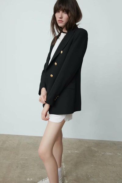 women's suits & blazers 2021 winter women's jacket zaraing style temperament plaid suit fashion casual lapel cardigan, White;black
women's suits & blazers 2021 winter women's jacket zaraing style temperament plaid suit fashion casual lapel cardigan, White;black