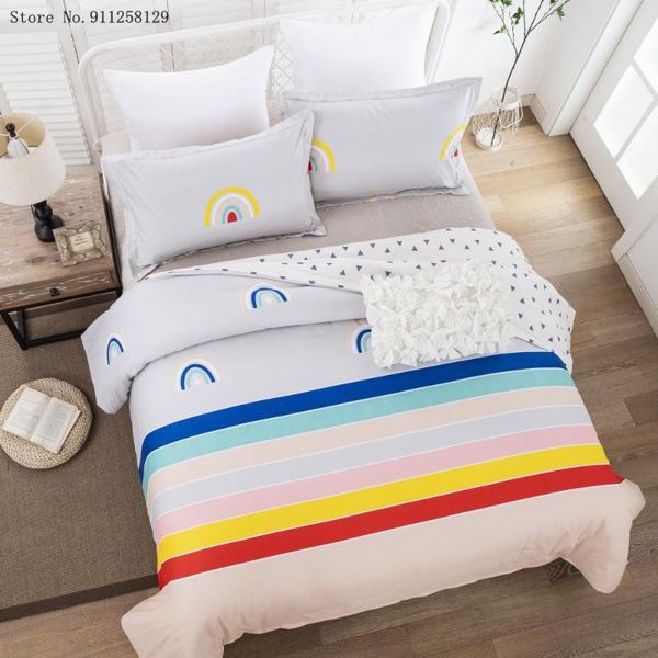 bedding sets 2/3 pieces colorful rainbow set home cartoon duvet cover for bedroom bed quilt kids pillowcase
bedding sets 2/3 pieces colorful rainbow set home cartoon duvet cover for bedroom bed quilt kids pillowcase