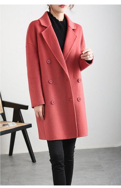 women's wool & blends 100% 2 side women long coat winter woman coats 2021 loose plus size overcoat female autumn jacket, Black
women's wool & blends 100% 2 side women long coat winter woman coats 2021 loose plus size overcoat female autumn jacket, Black