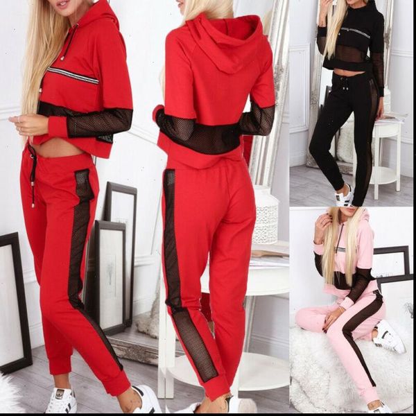 2pcs women ladies fashion mesh long sleeve tracksuits lounge wear jogging sets hooded crop pants sport hoodies sweatshirt, Gray
2pcs women ladies fashion mesh long sleeve tracksuits lounge wear jogging sets hooded crop pants sport hoodies sweatshirt, Gray